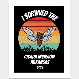 I survived the cicada invasion Arkansas 2024 Posters and Art